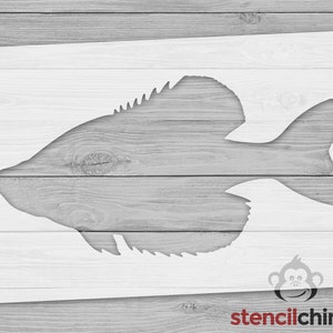 Stencil, Crappie Stencil, Fish Stencil for Wood Sign, Fishing Stencil, Lake Stencil for Fishing Sign, Gift for HIm, Father&#39;s Day, Craft