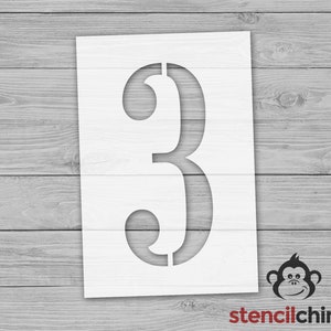 Number 3 Stencil, Three Stencil for Yard Painting, House Number Stencil for Curb, Sport Sign Stencil, Oversized Number Stencil for Wood Sign