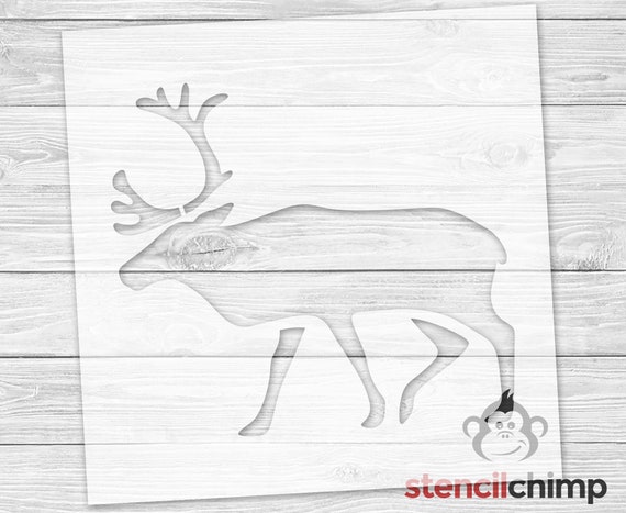 Reindeer Stencil Christmas Stencil Deer Stencil Reindeer | Etsy