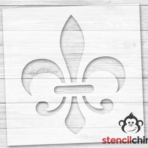 Fleur Stencil | Creole Stencil | New Orleans Stencil | French Stencil | Fleur de Lis Stencil | Flower Stencil | DIY Stencil for Wood Sign