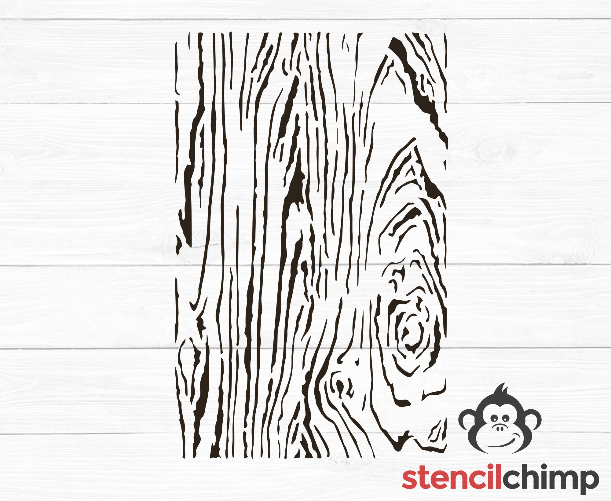 Wood Grain Stencil for Painting Rustic Nature Scene, DIY Wallpaper ...