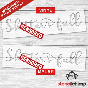 Shtter's Full Stencil Horizontal Funny Christmas Stencil X mas stencil Gifts for Him Holiday Stencil image 2