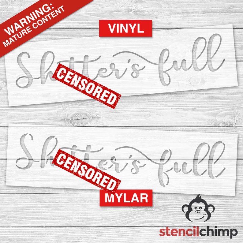 Shtter's Full Stencil Horizontal Funny Christmas Stencil X mas stencil Gifts for Him Holiday Stencil image 2