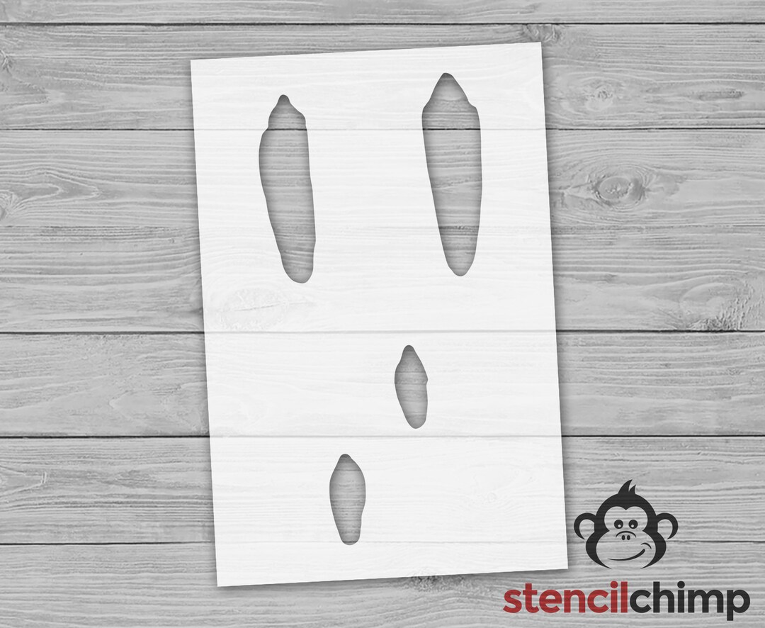 Bunny Tracks Stencil, Rabbit Tracks, DIY Art Stencil, Animal Stencil