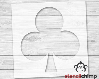 Clubs Stencil | Playing Card Stencil | Card Stencil | Poker Game Stencil | DIY Pallet Art Stencil