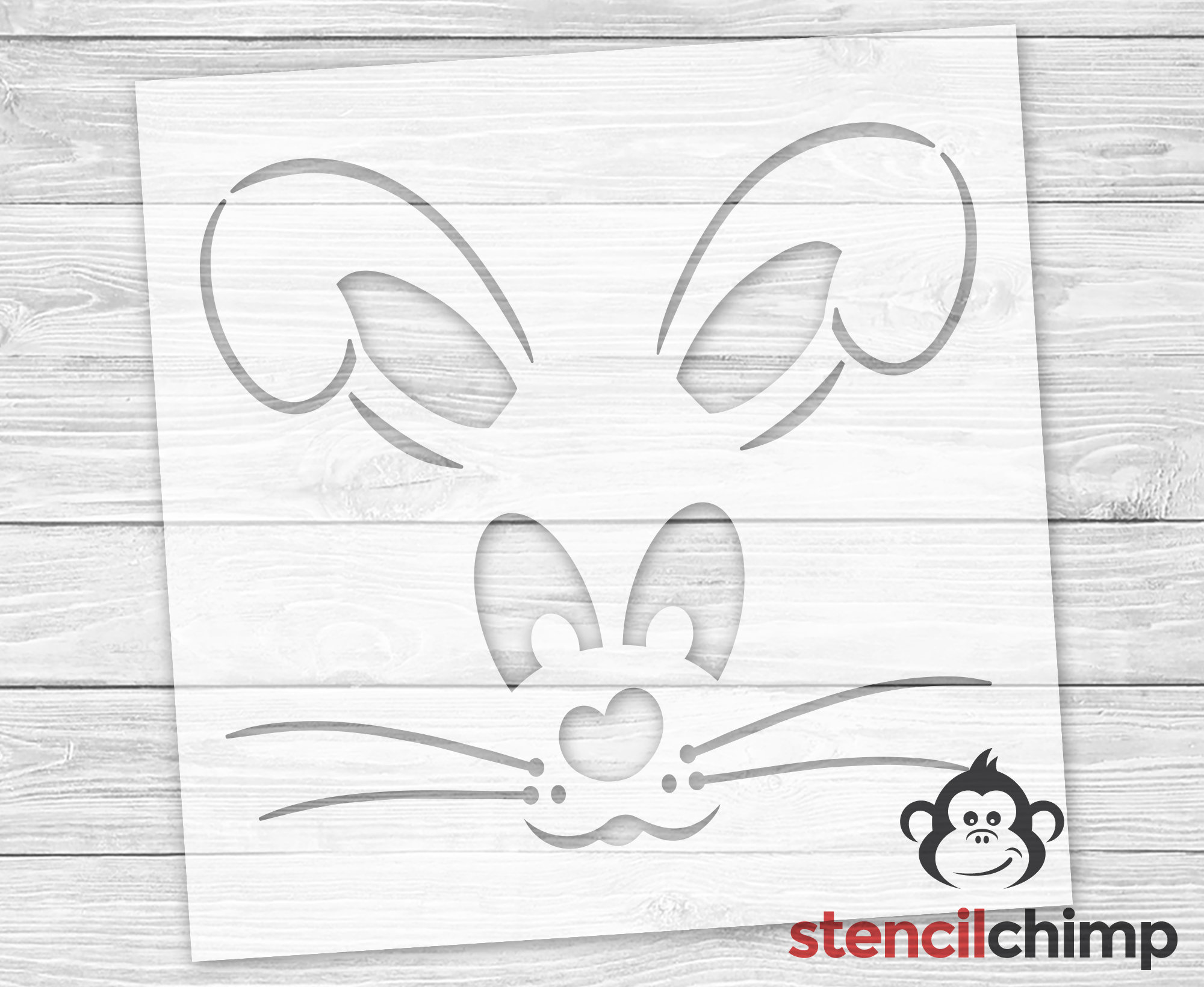 Easter Bunny Stencil Rabbit Stencil for Spring Cute Bunny Etsy