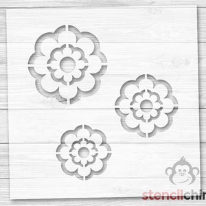 Flower Stencil | 3 Flowers Stencil | Flower Decor | Garden Stencil | Spring Stencil | Floral Art | DIY Art Stencil