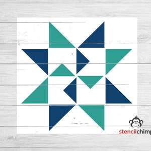 Barn Quilt Stencil Bundle, Quilt Block Stencil Set, Reusable or Vinyl Stencil, 4 in one, Martha Washington, Ohio Star and more image 5