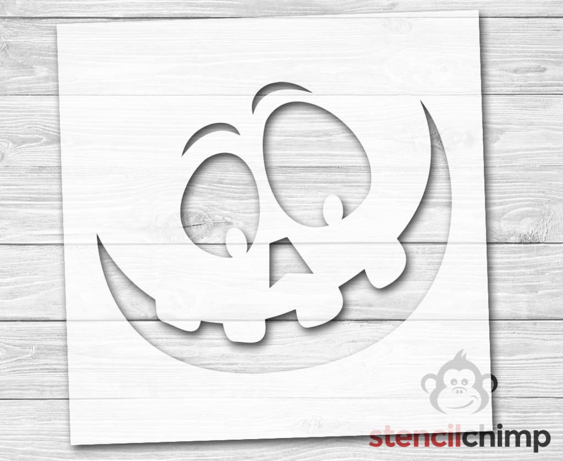 Pochoir à la citrouille goofy Le pochoir dHalloween Trick | Etsy France