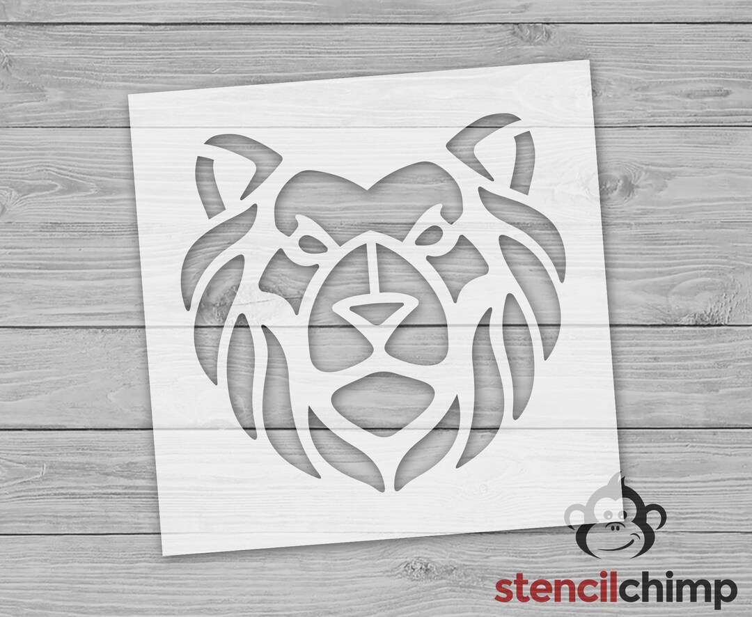 Lion Stencil, Jungle Animal Stencil, School Mascot Stencil, School Logo ...