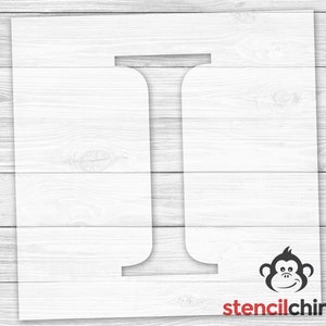 Letter I Stencil for Sign, Serif Letter Stencil, Monogram Letter Stencil, Vinyl, Reusable Plastic, Name Stencil, Wedding Gift, Home Decor