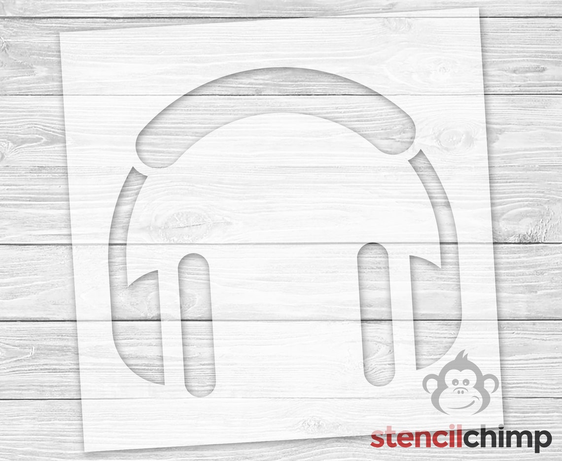 Headphones Stencil Music Stencil for DIY Signage Tech Etsy