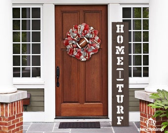 Stencil, Home Turf Porch Stencil, Vertical Sign Stencil, Football Stencil, Sports Porch Leaner Stencil, Porch Decor, Fall Sports Stencil