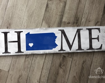 Stencil, Pennsylvania Stencil, Pennsylvania Home State Stencil for Pallet Art, DIY PA Stencil for Wood Sign