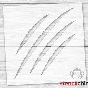 Scratch Marks Stencil | Monster Scratch Stencil | Tiger Scratch Stencil | Animal Scratch Stencil | School Mascot Stencil | Claw Marks | DIY