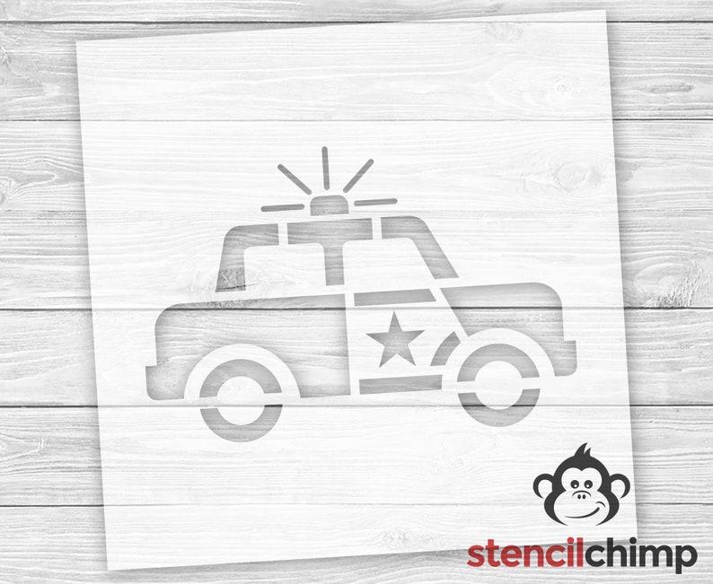 police-car-stencil-transportation-stencil-police-stencil-etsy