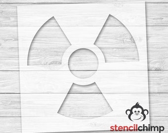 Radioactive Sign Stencil | Radiation Sign Stencil for DIY Signage | Warning Sign Stencil | Hazard Stencil For Wood Sign | Prevention Stencil