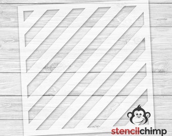 Diagonal Stripes Stencil, Pattern Stencil for Home Decor, DIY Wall Stencil, Reusable Repeating Pattern Stencil for Tile, Background Stencil