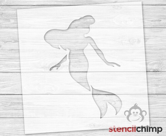 Mermaid Stencil  Beach Stencil  Wall Art Stencil for Beach