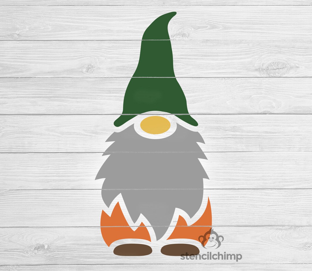 Gnome Stencil | Garden Gnome Stencil for Wood Sign | Cute Gnome | Yard ...