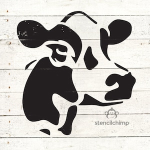 Cow Stencil | Farm Stencil for Wood Sign | DIY Art Stencil | Farm Animal Stencil | Farmhouse Stencil for Sign