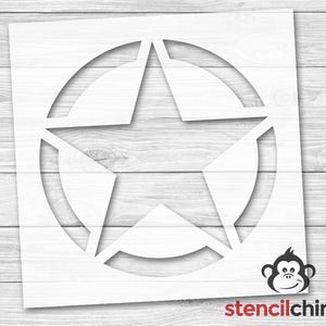 Military Star Stencil, Combat Stencil for Patriotic Military Decor, Star Stencil, Military Stencil, Vehicle Stencil