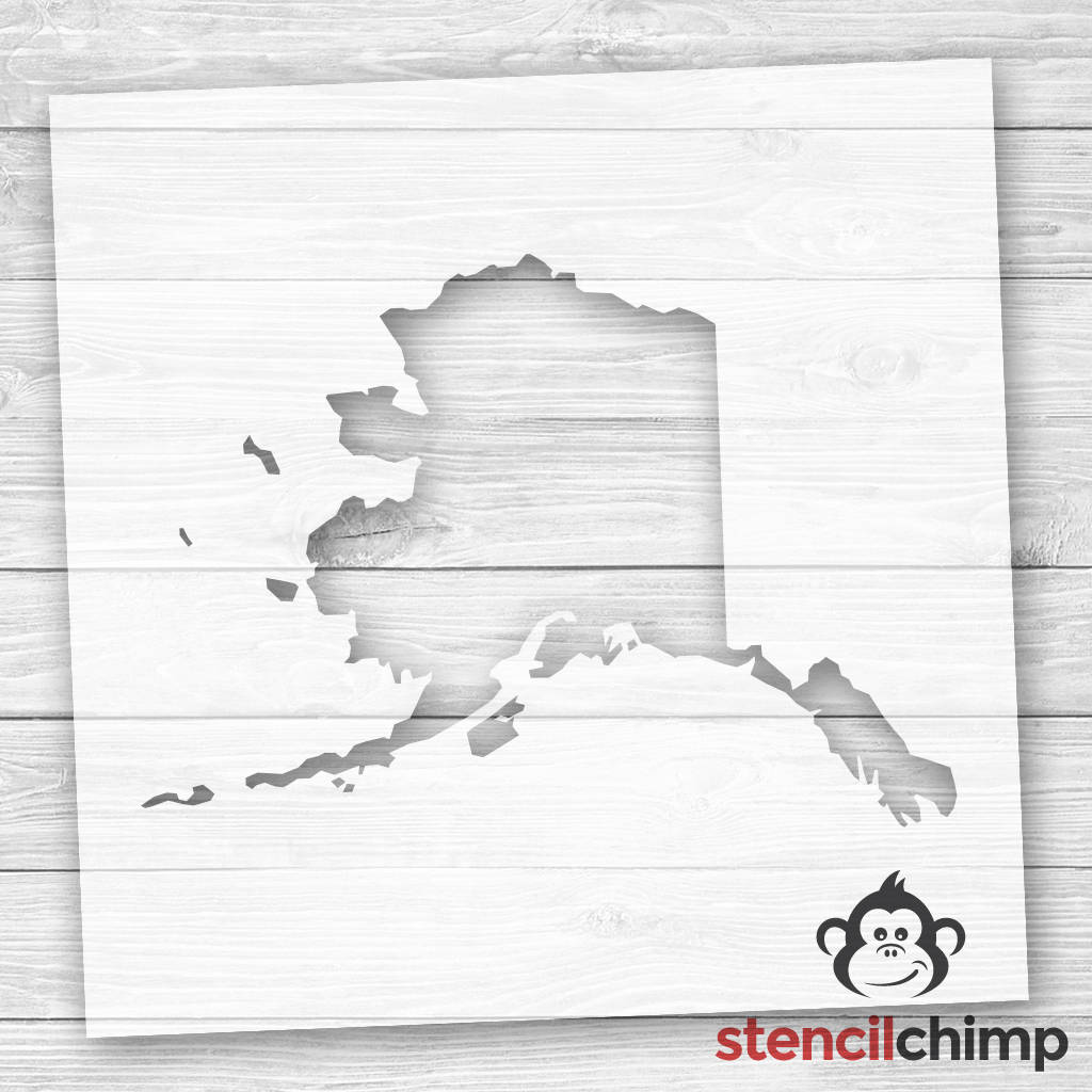 Alaska State Outline Stencil for DIY Pallet Art | Alaska Outline | USA Map | Alaska Stencil | 50 States | Home State Stencil for Wood Sign