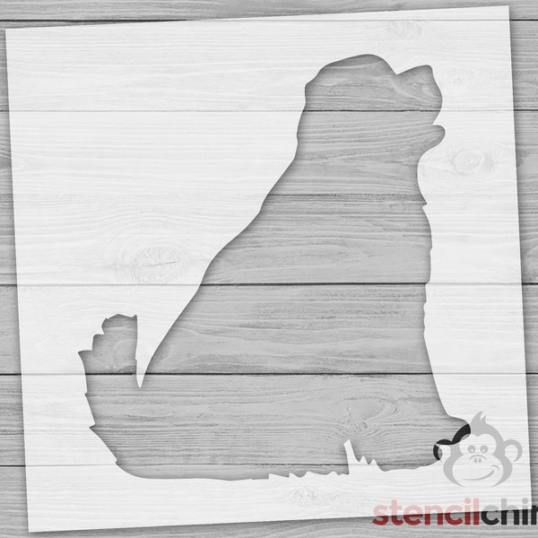 Stencil, Dog Stencil, Sitting Newfoundland Stencil, Dog Lover Stencil, Animal Lover Stencil. Large Breed Dog Stencil, Puppy Stencil, Craft