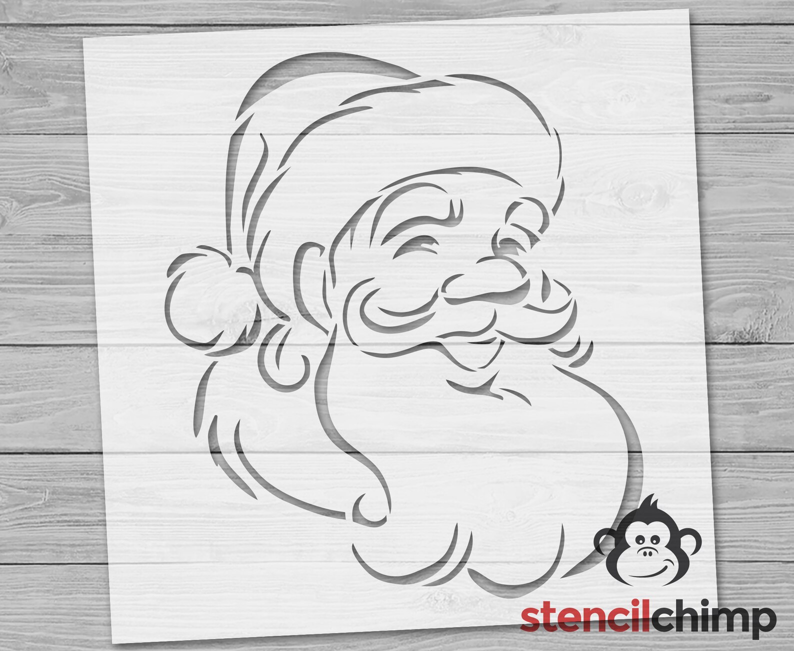 Stencil Santa's Face Stencil Christmas Stencil Holiday - Etsy