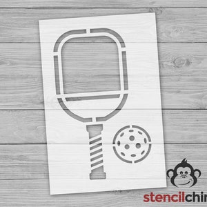 Pickleball Stencil, Sports Stencil for Wood Sign, Paddle & Ball Stencil, Game Stencil, Gift for Him, Craft, DIY