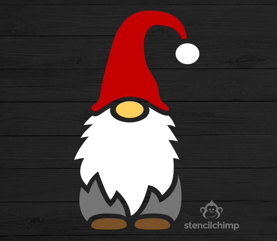 Gnome Stencil Christmas Gnome Garden Gnome Stencil for Wood Sign Cute