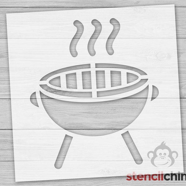 Stencil, Grill Stencil, Summer Time Stencil for DIY Signage, Backyard Grill Stencil, Stencil For Wood Sign, BBQ Stencil, Food Stencil, Craft