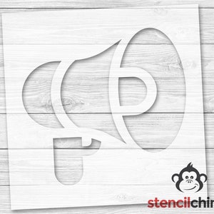 Megaphone Stencil | Cheer Stencil | Loud Speaker Stencil for DIY ...