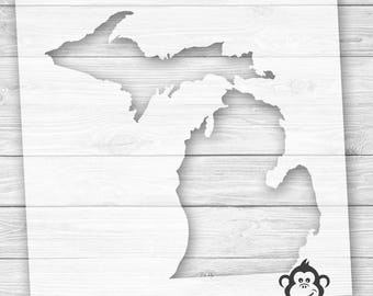 Stencil, Michigan State Stencil |  Michigan Stencil | Michigan Outline Stencil | Mitt stencil for wood signs | DIY Pallet Art Stencil