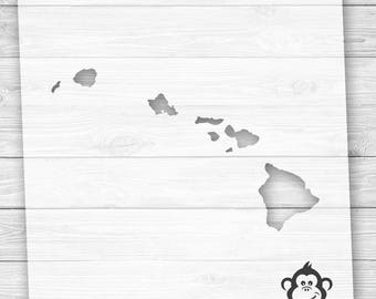 Stencil, Hawaii State Outline Stencil | Hawaii Stencil | DIY Pallet Art Stencil | Aloha State Stencil for Wood Sign| US State Map Stencil