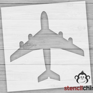 Stencil, Airplane Stencil, Plane Stencil, Commercial Jetliner Stencil for Nursery Decor, Playroom stencil, Jet stencil, DIY craft stencil