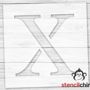 Letter X Stencil for Sign, Serif Letter Stencil, Monogram Letter Stencil, Vinyl, Reusable Plastic, Name Stencil, Wedding Gift, Home Decor