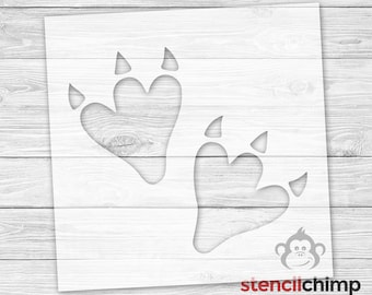Dinosaur Tracks Stencil | Dinosaur Stencil | Dinosaur Foot Print Stencil | Dino Stencil | Kids Room Stencil | Monster Feet Stencil