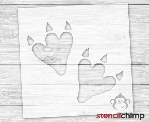 Dinosaur Tracks Stencil Dinosaur Stencil Dinosaur Foot | Etsy
