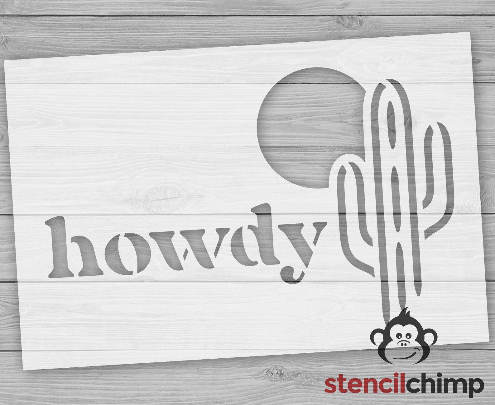 Stencil Howdy Stencil Western Desert Scene Stencil Cactus - Etsy