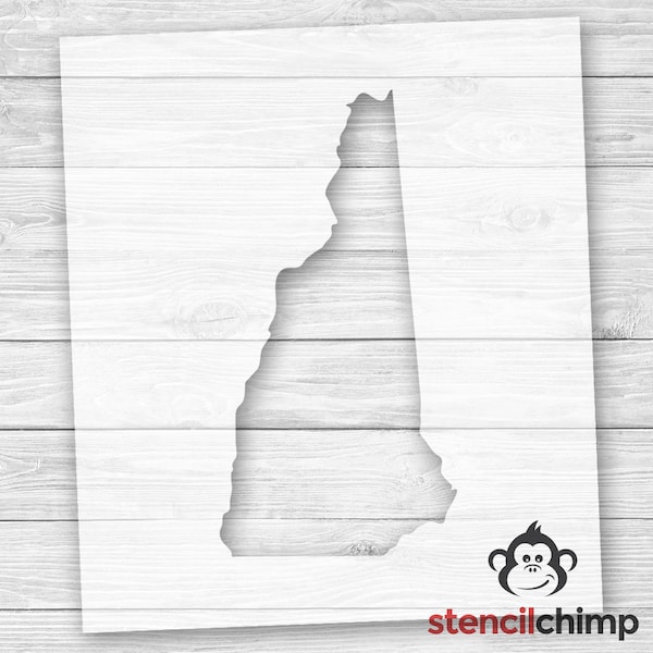 New Hampshire State Outline Stencil | NH Stencil | New Hampshire Stencil For Wood Sign | PYO DIY Art Stencil