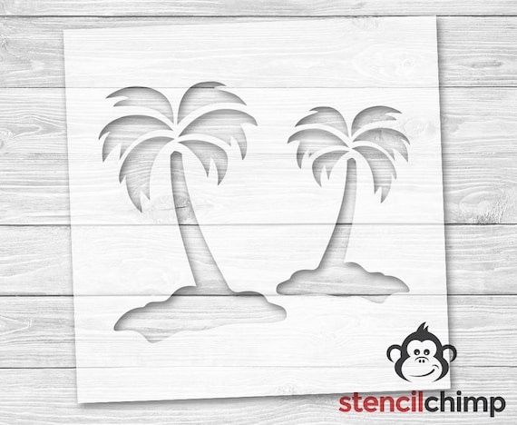 Palm Tree Stencil Beach Stencil Ocean Stencil Beach Tree | Etsy