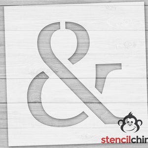 Ampersand Stencil for Sign, Serif Letter Stencil, Monogram Letter ...