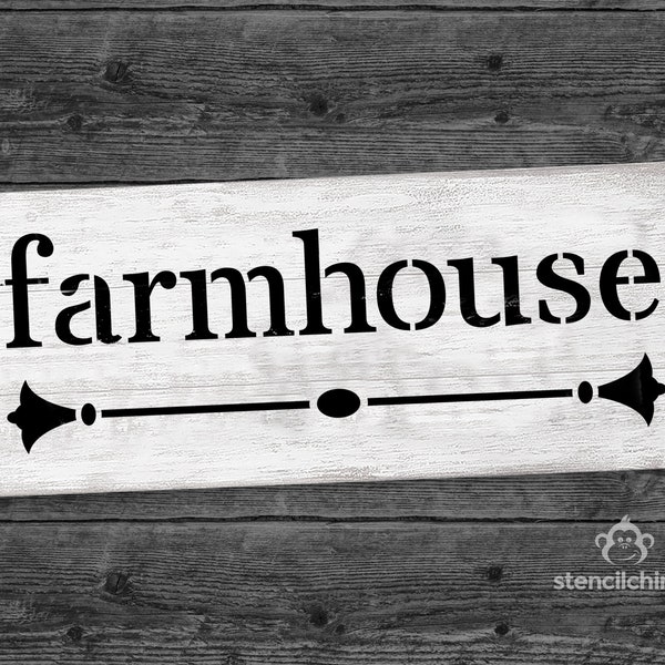 Farmhouse Stencil | Rustic Stencil | Vintage Stencil for Wood Sign | Kitchen Decor | Dining Room Decor | Wood Sign Stencil | DIY craft