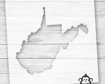 Stencil, West Virginia Stencil | West Virginia State Outline Stencil |DIY Art Stencil for Wood Sign | WV Stencil