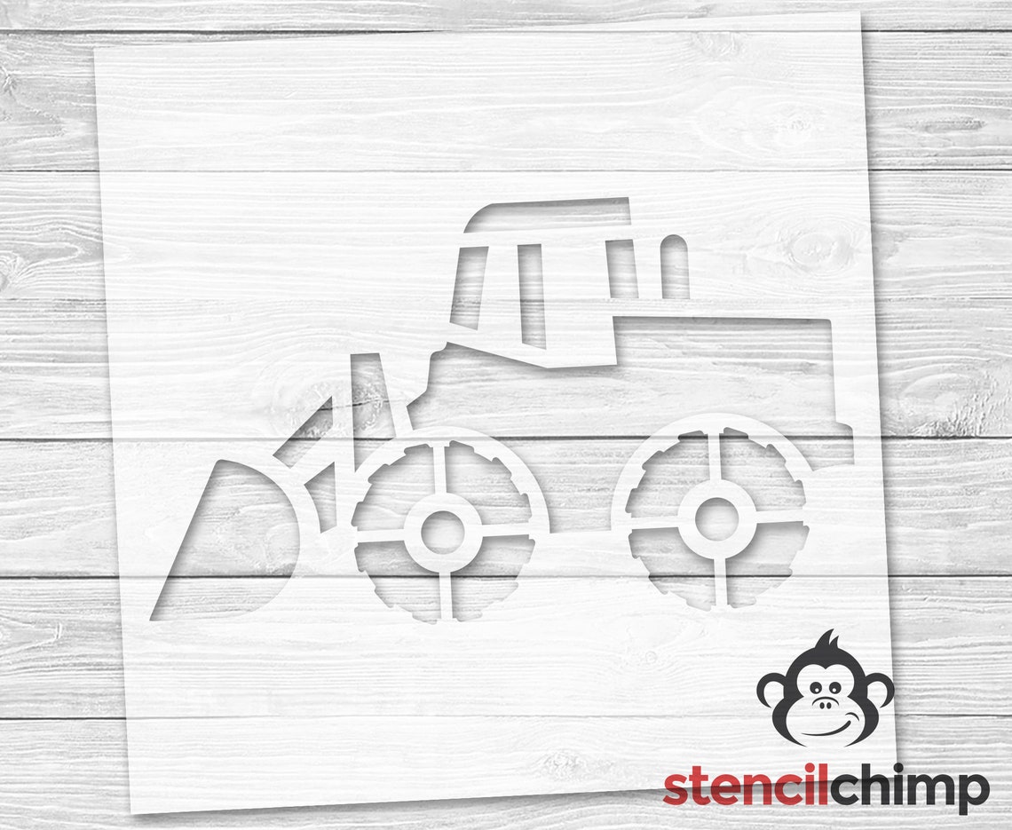 Front End Loader Stencil Construction Vehicle Stencil Etsy