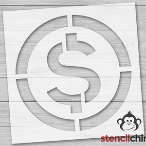 Stencil, Coin Stencil, Money Stencil, Dollar Sign Stencil, DIY Pallet Art Stencil for Wood Sign, Financial Stencil, Fun Craft Stencil