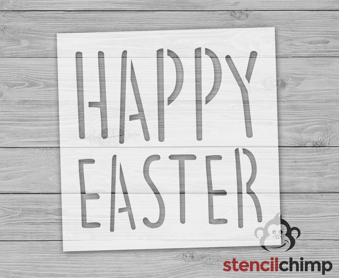 Happy Easter Stencil, Rae Dunn Stencil for Painting Easter Signs
