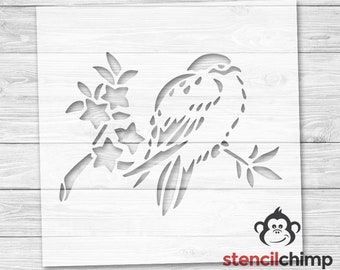 Bird Stencil | Robin Stencil | Bird on Branch | Spring Stencil |  Wood Sign | Nature Stencil | DIY craft | Bird Lover