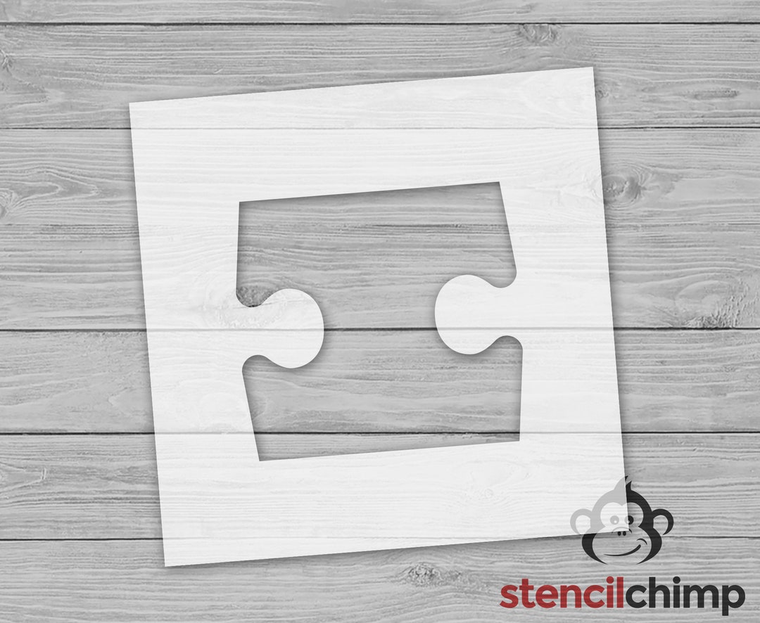Puzzle Piece Stencil, Puzzle Stencil, Autism Awareness Stencil, Game